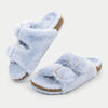 Pantufla Deslizante de Pelo Abierta para Mujeres