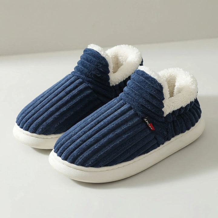 Cozirel - Pantuflas de interior acanaladas sin cordones