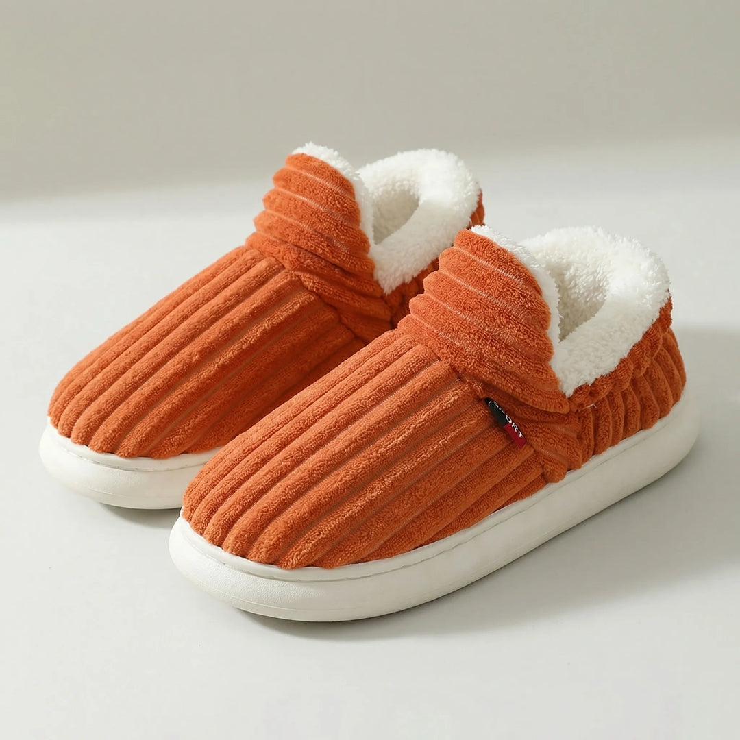 Cozirel - Pantuflas de interior acanaladas sin cordones
