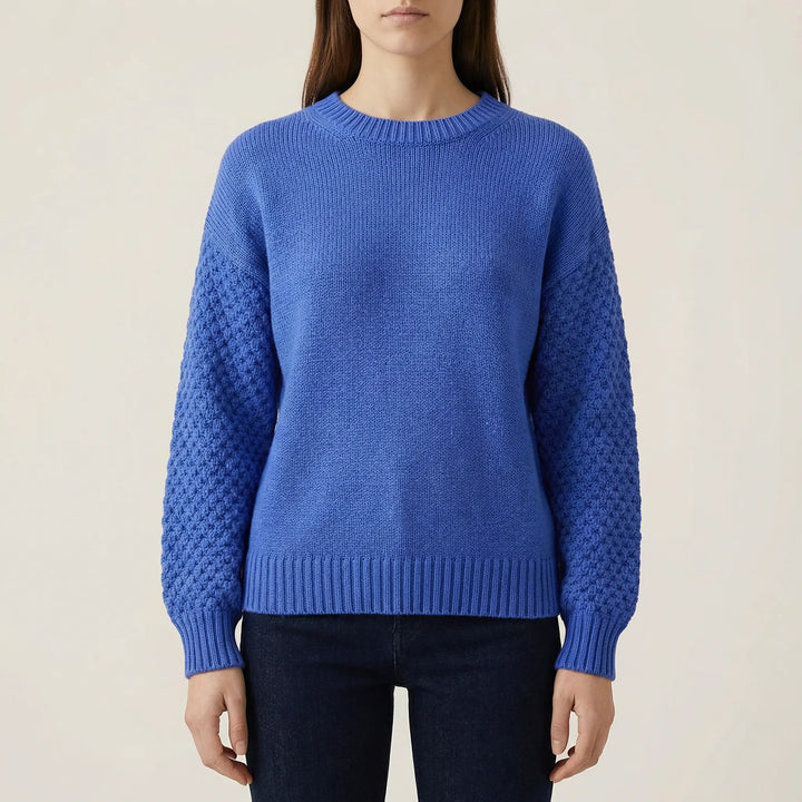Cozlette - Jersey de punto holgado con cuello redondo
