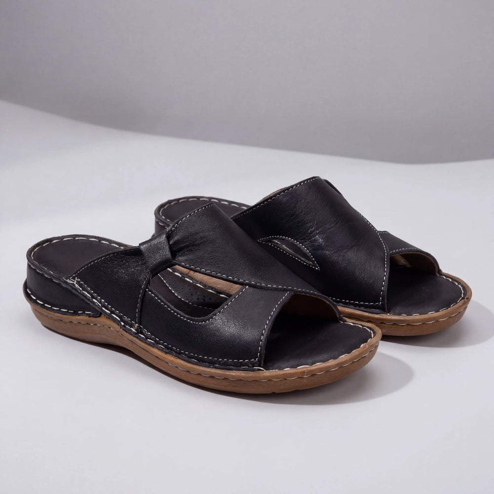 Cozura - Sandalia casual sin cordones con punta abierta