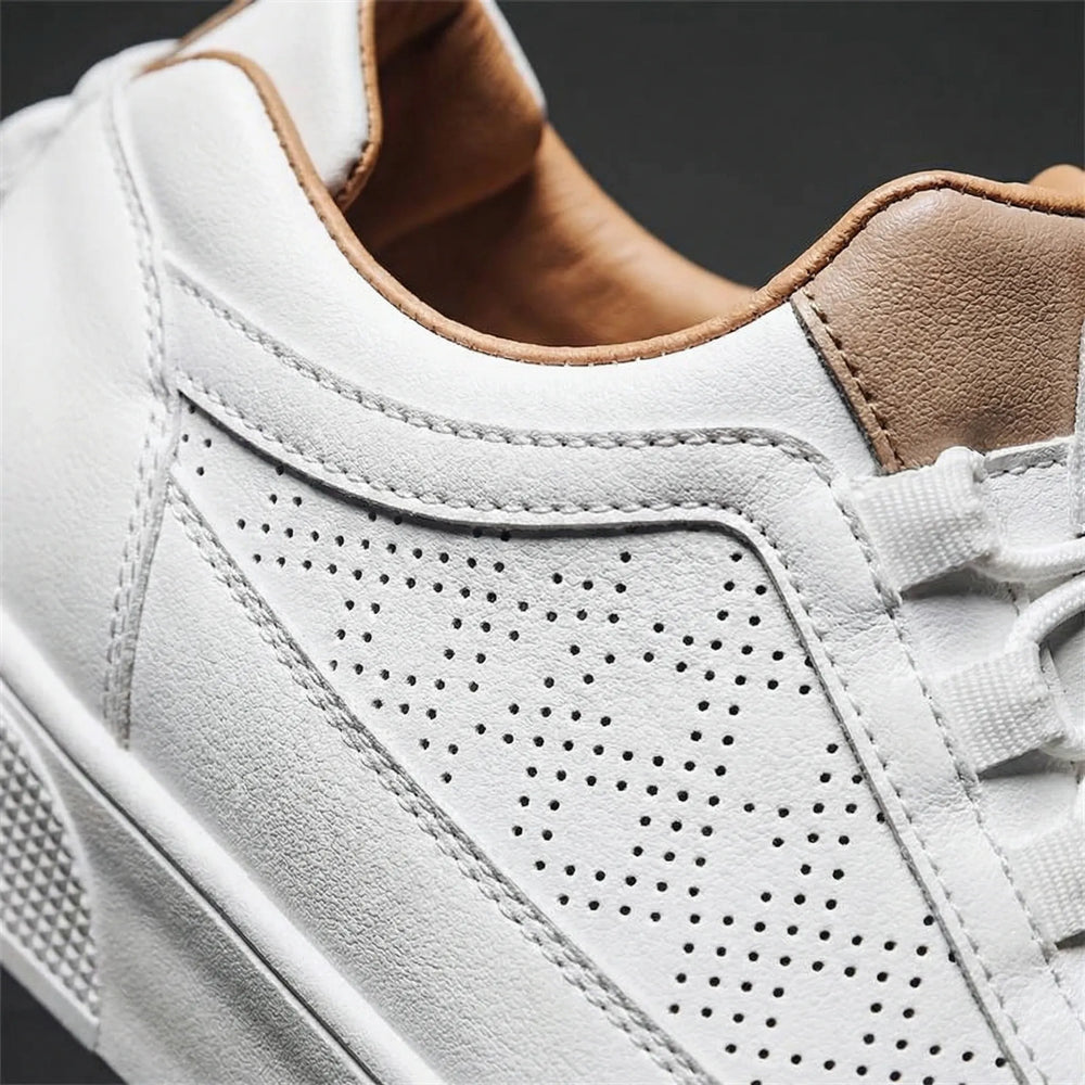 Crestio - Zapatillas bajas de piel con cordones