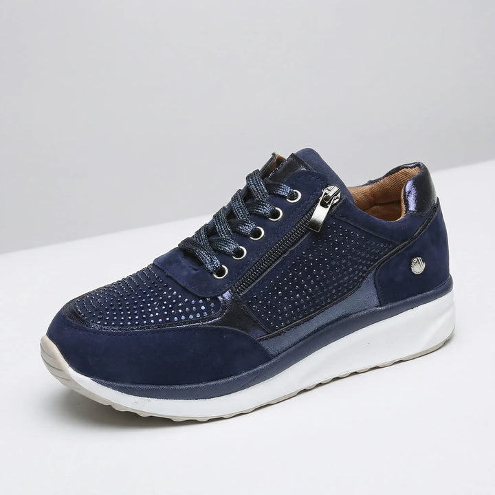 Crystella - Zapatillas con plataforma adornadas con cristales