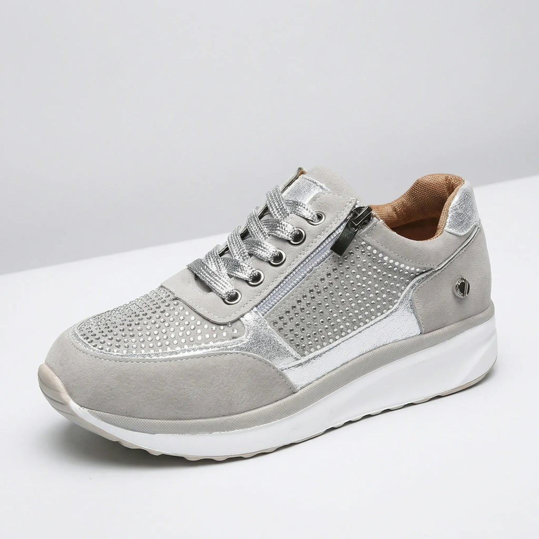 Crystella - Zapatillas con plataforma adornadas con cristales