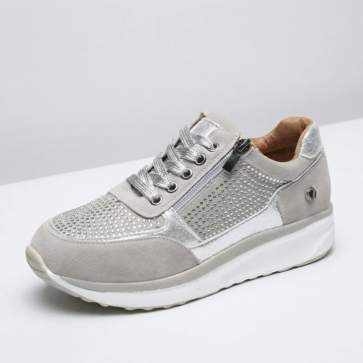 Crystella - Zapatillas con plataforma adornadas con cristales