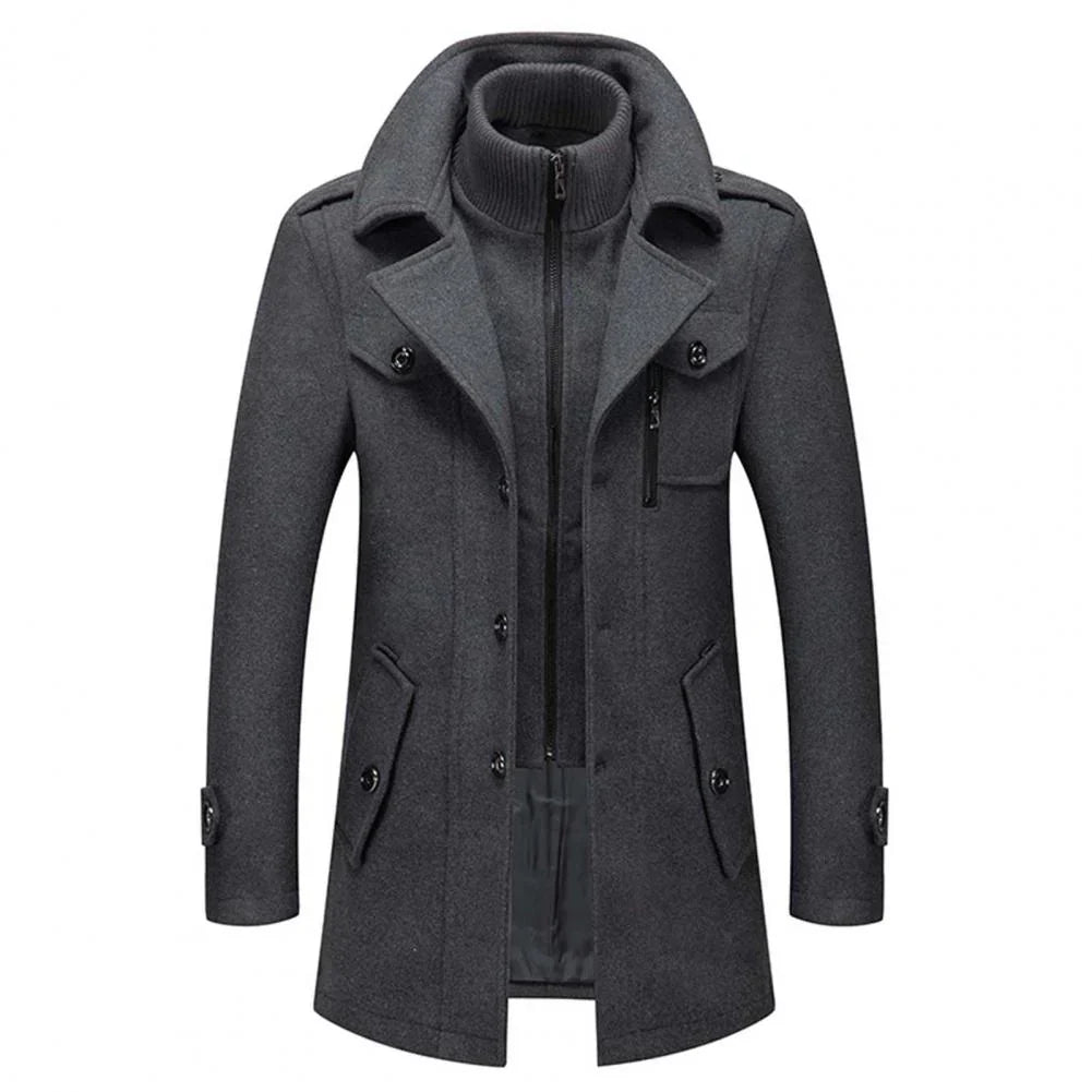 Abrigo de invierno de dos piezas para hombre: calidez y estilo combinados