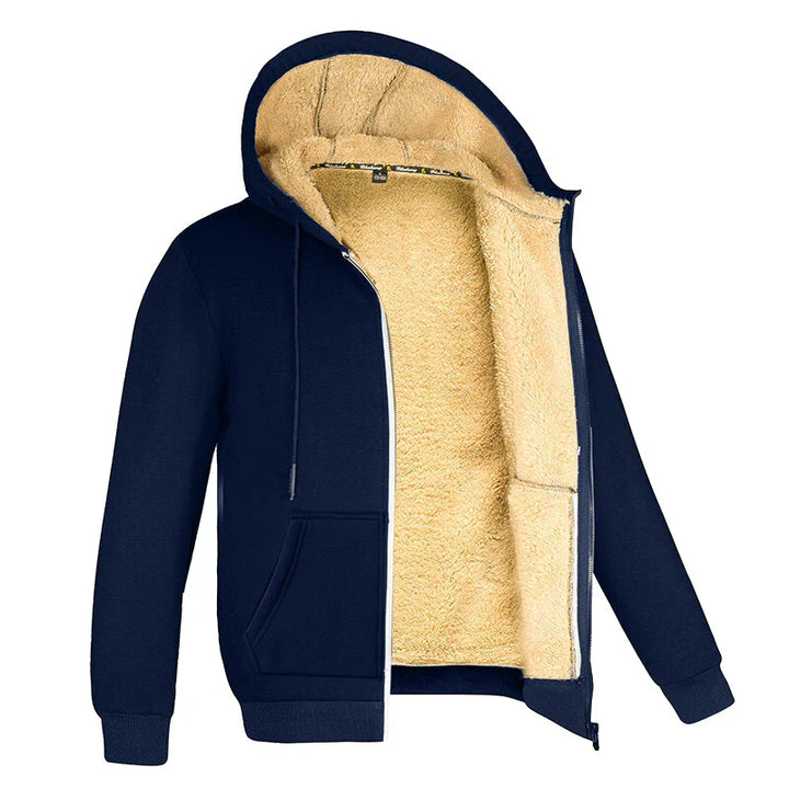 Jersey polar con forro de piel para hombre