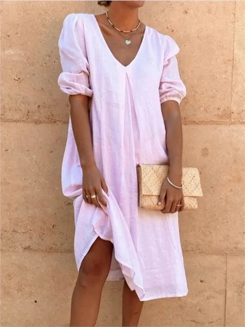 Vestido midi informal elegante para mujer