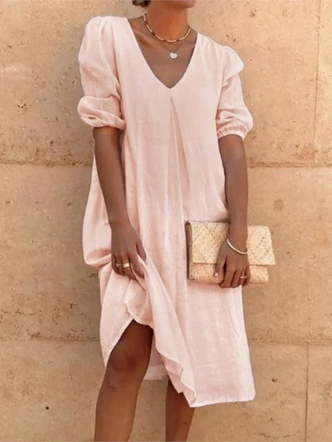 Vestido midi informal elegante para mujer