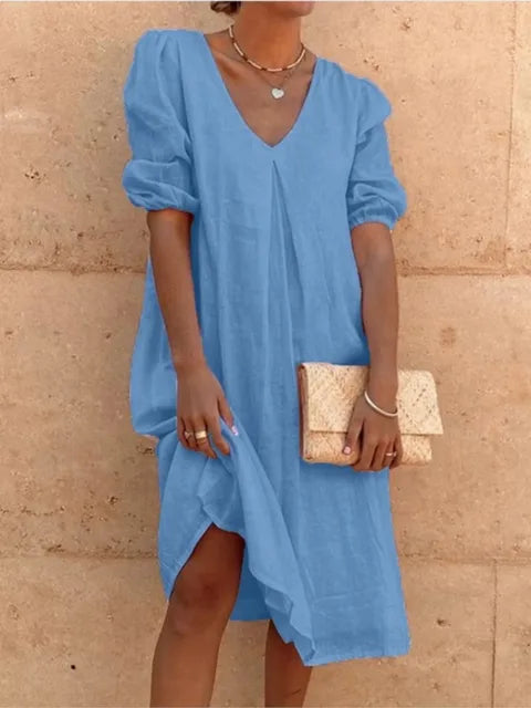 Vestido midi informal elegante para mujer