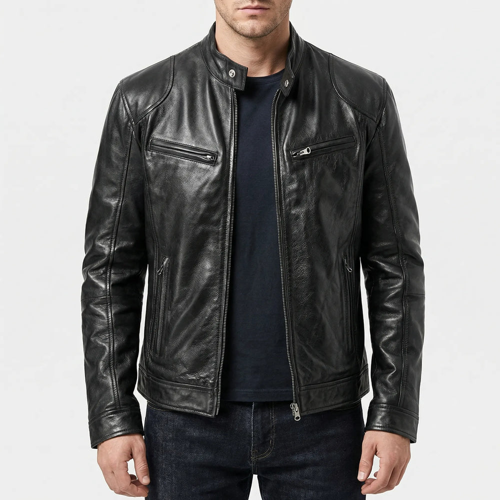 Darkcroft - Chaqueta de hombre con cremallera y corte entallado