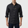 Camisa de Denim con Botón en la Parte Delantera y Mangas Largas