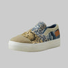 Mocasín Deslizante de Denim Patchwork para Mujeres