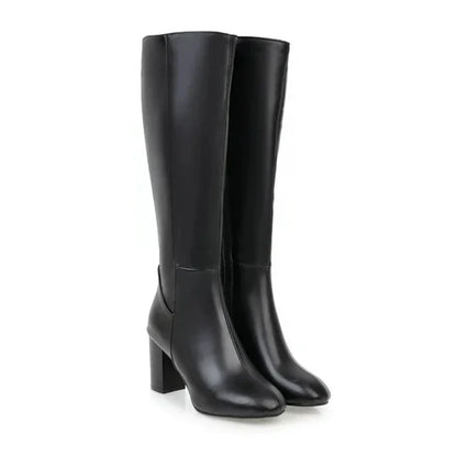 Botas de tacón hasta la rodilla para mujer