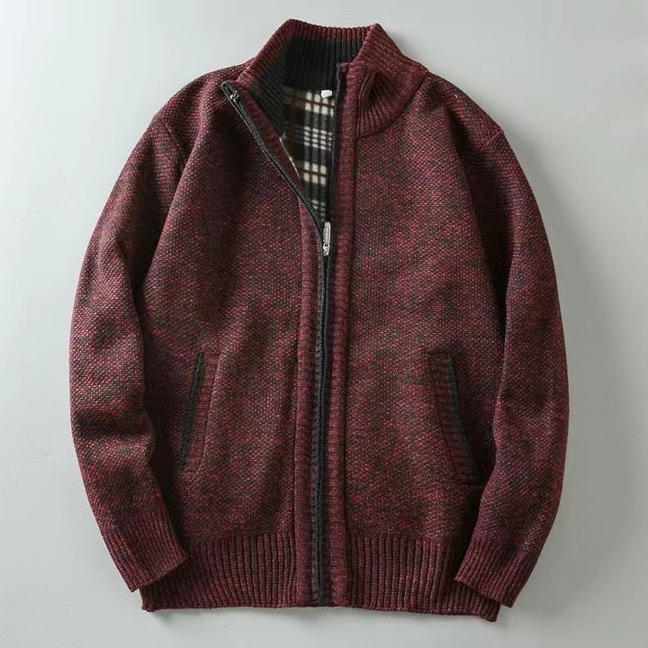 Jersey de punto para hombre con cremallera, que aúna calidez y estilo