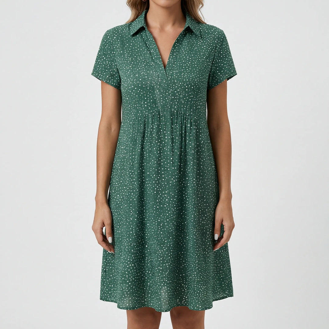 Dotavia - Vestido camisero midi con botones delanteros