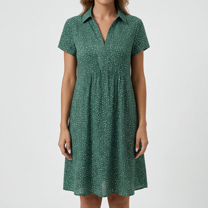 Dotavia - Vestido camisero midi con botones delanteros
