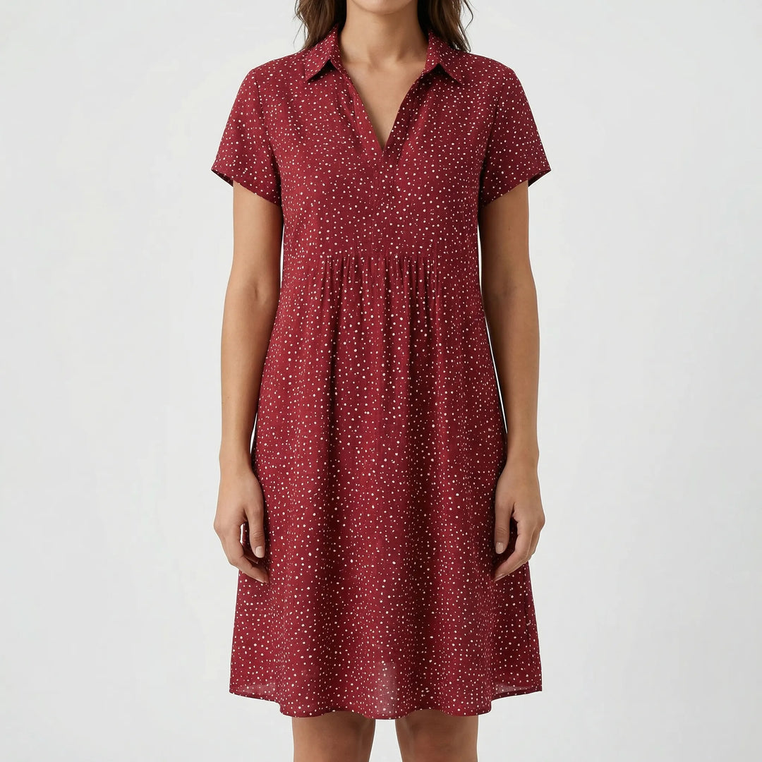 Dotavia - Vestido camisero midi con botones delanteros