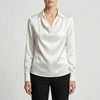 Blusa de Cuello Cascada de Manga Larga