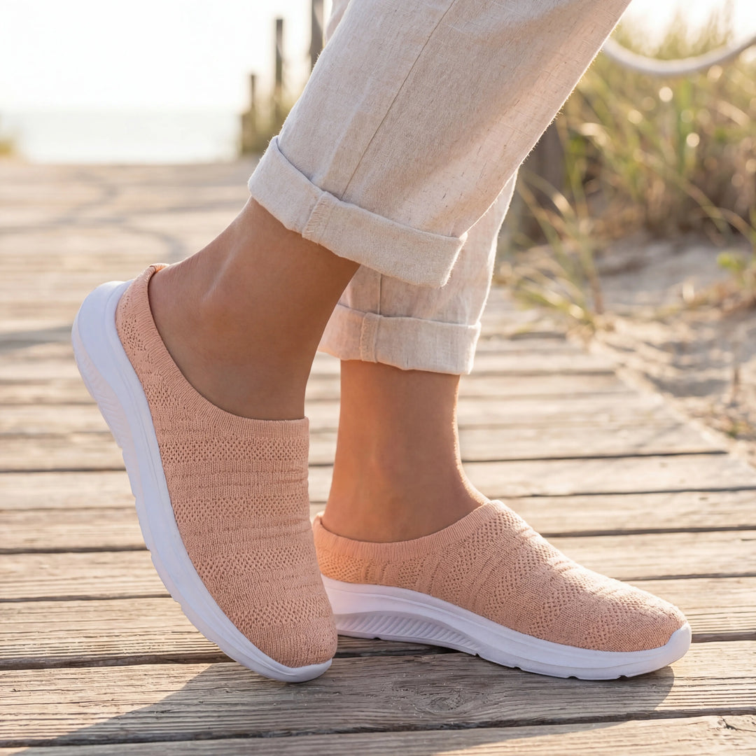 Dresolve - Pantuflas ortopédicas sin cordones con talón abierto