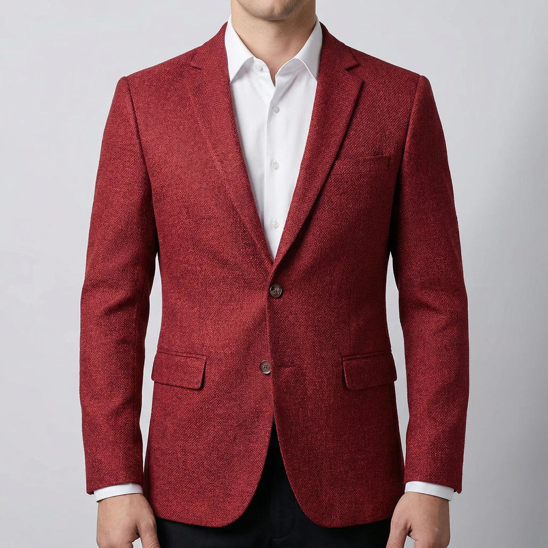 Dressoro - Blazer de un solo botón con solapa de muesca