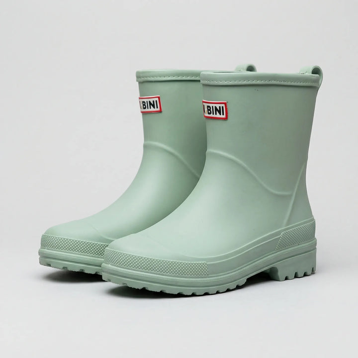 Drizzla - Botas de lluvia impermeables de media caña para mujer
