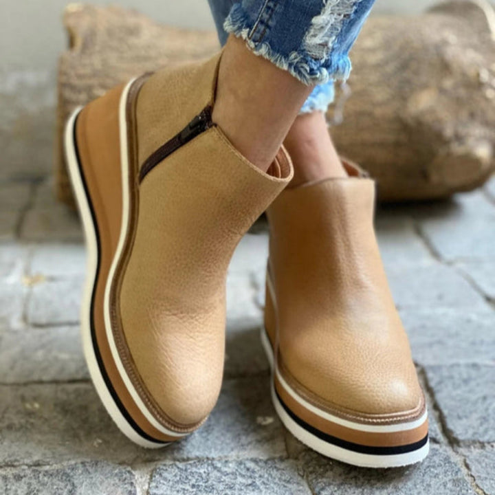 Botines de cuña para mujer con encanto vintage