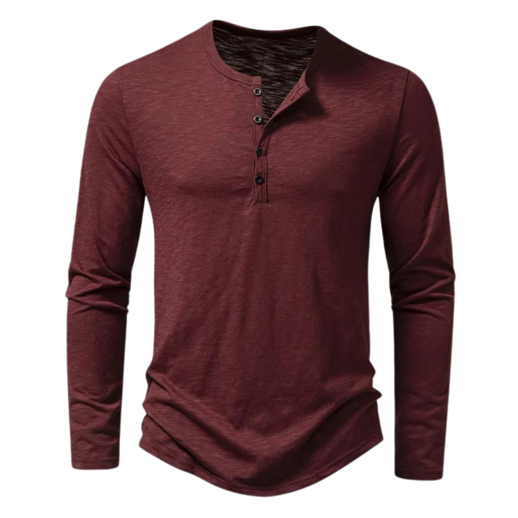 Camisa de algodón de manga larga casual para hombres