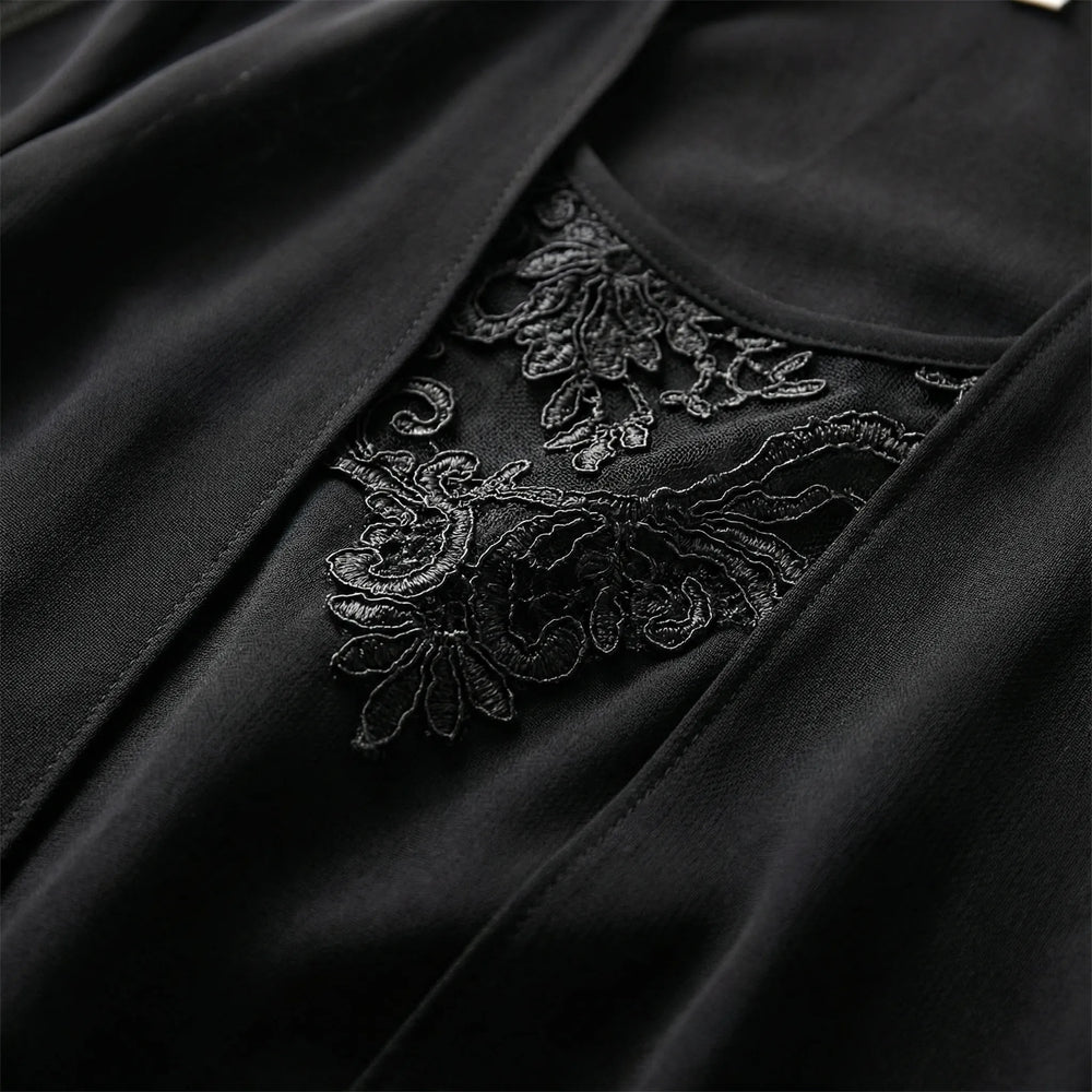 Elsvane - Conjunto de vestido de 3 piezas con detalles de encaje