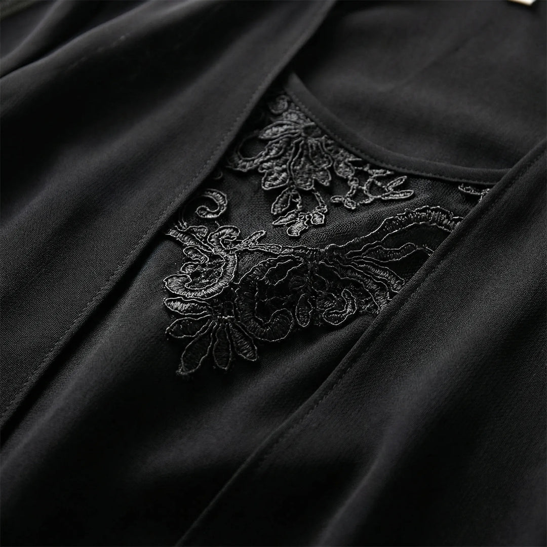 Elsvane - Conjunto de vestido de 3 piezas con detalles de encaje