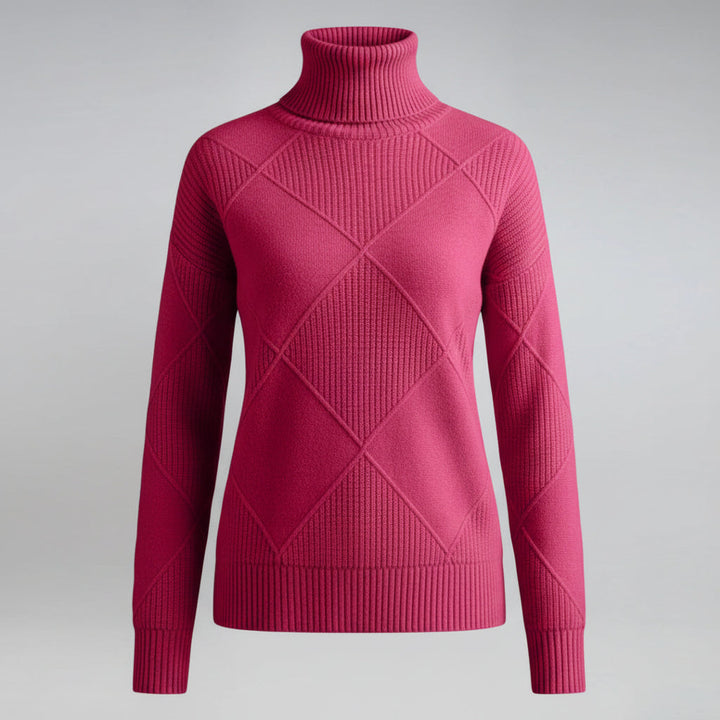 Suéter fino de mujer con cuello alto