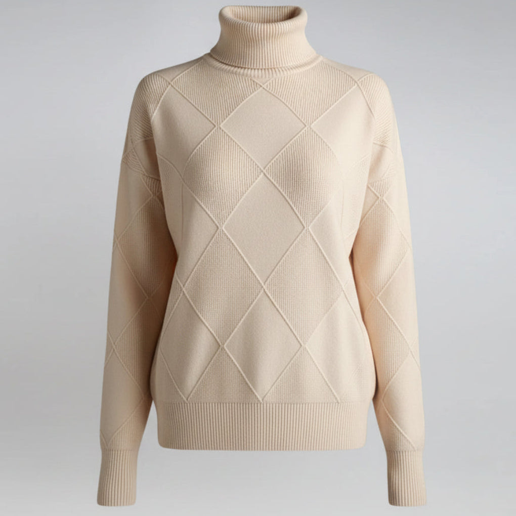 Suéter fino de mujer con cuello alto