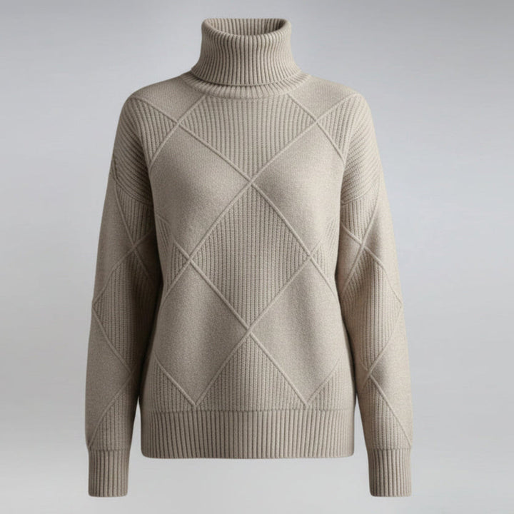 Suéter fino de mujer con cuello alto