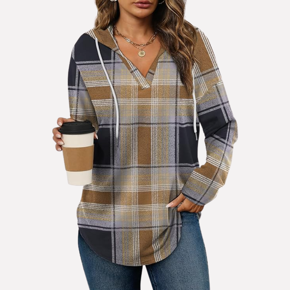 Sudadera de Manga Larga con Cuello Redondo para Mujeres