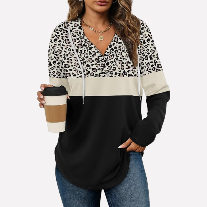 Sudadera de Manga Larga con Cuello Redondo para Mujeres