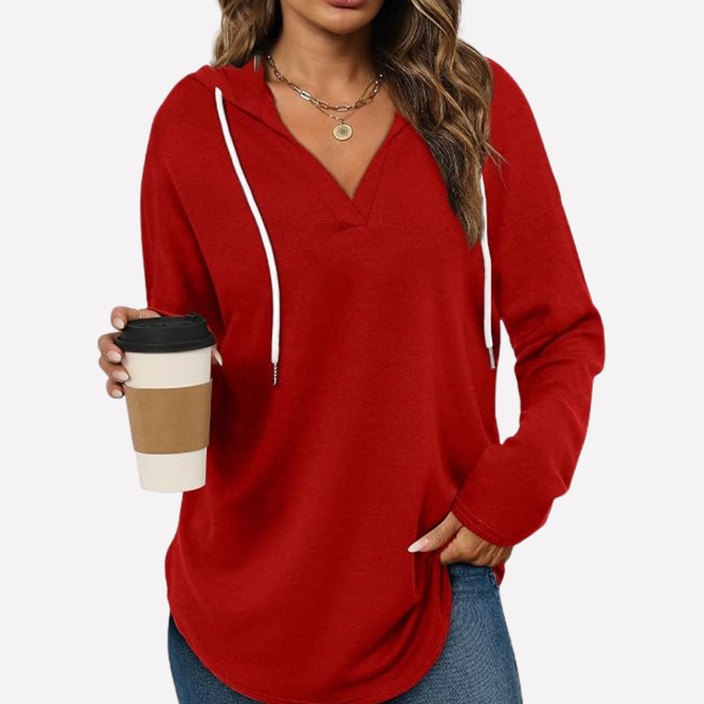 Sudadera de Manga Larga con Cuello Redondo para Mujeres