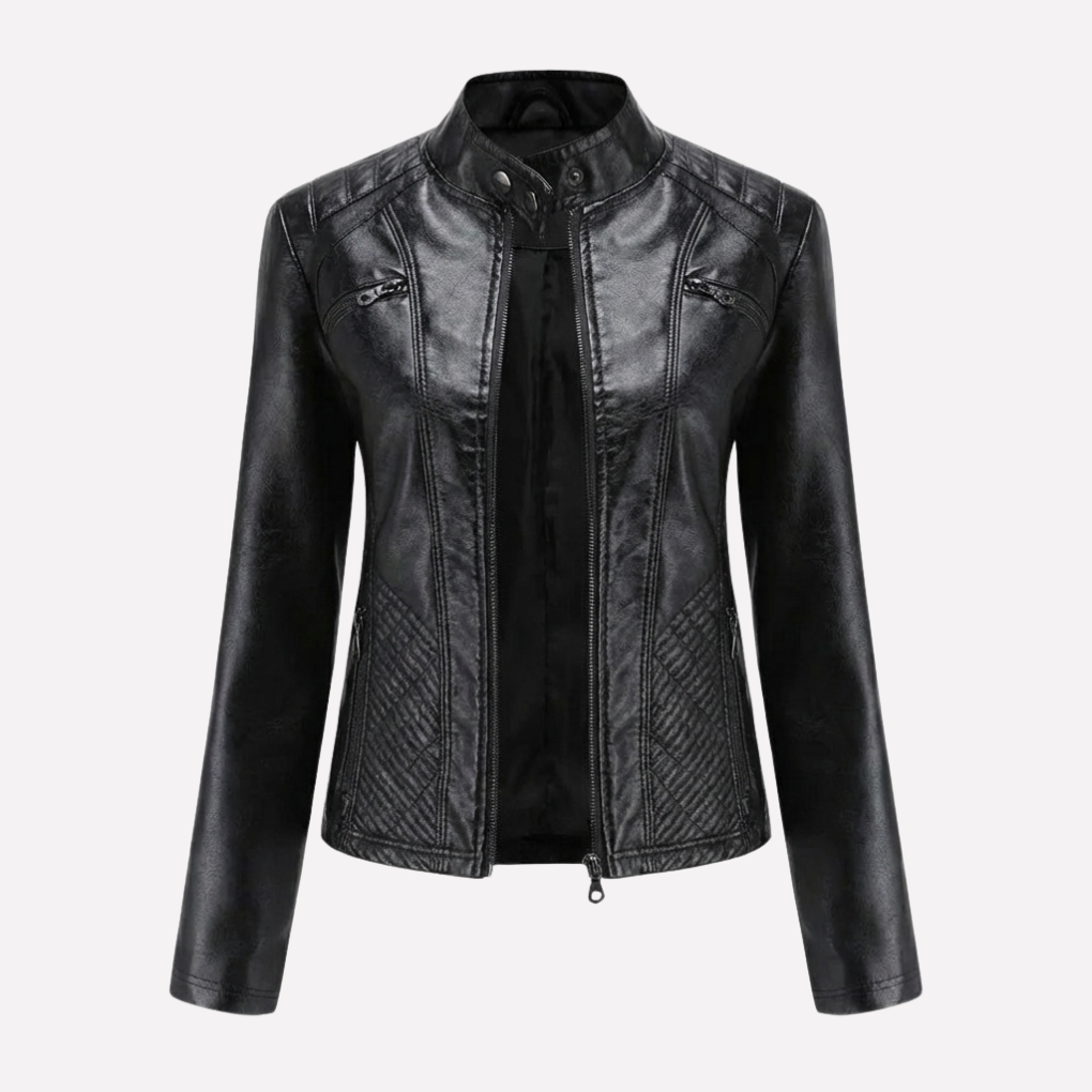 Chaqueta de Cuero Estilosa para Mujeres