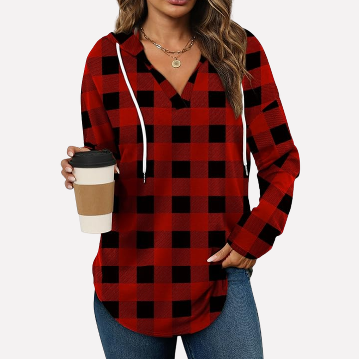 Sudadera de Manga Larga con Cuello Redondo para Mujeres