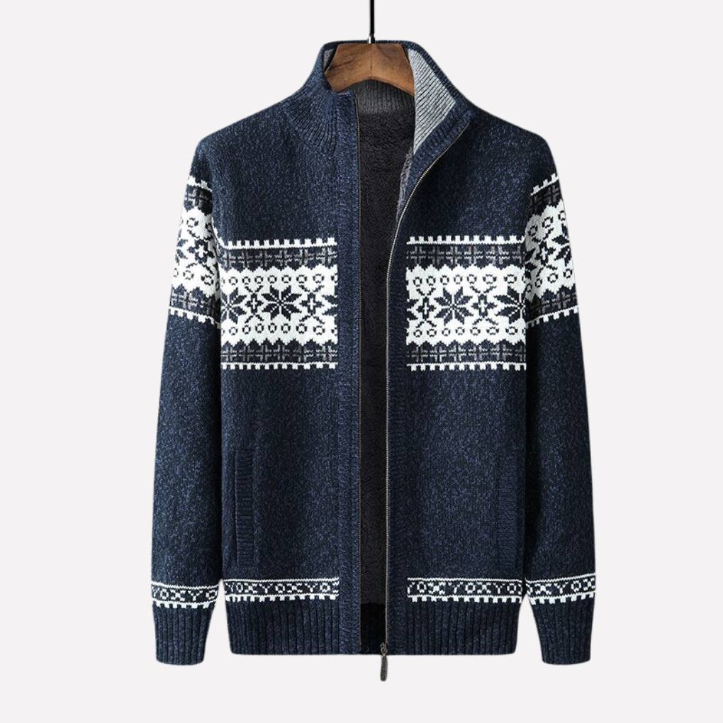 Cardigan de Invierno de Punto para Hombres