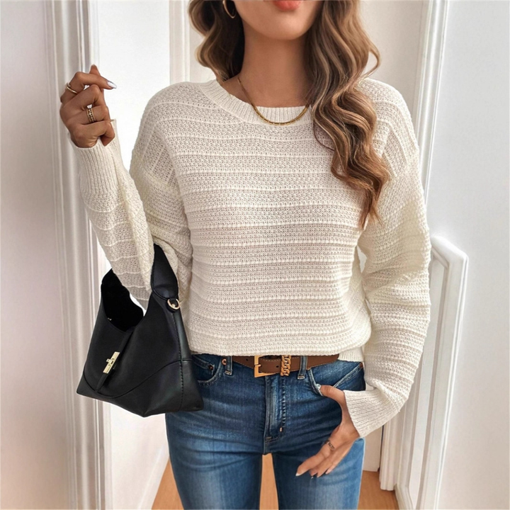 Suéter Pullover con Lazo en la Espalda para Mujeres