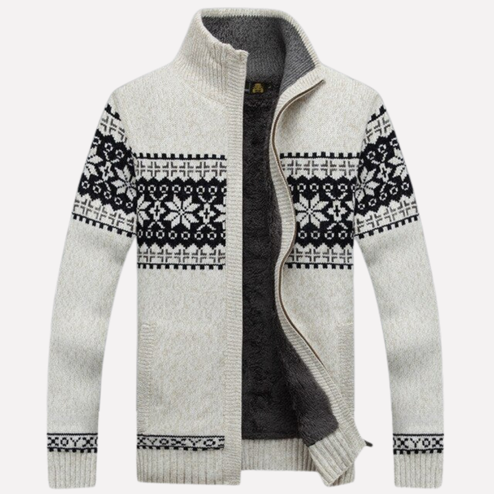 Cardigan de Invierno de Punto para Hombres