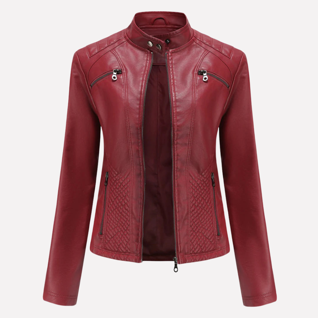 Chaqueta de Cuero Estilosa para Mujeres