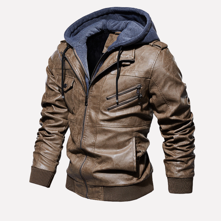 Abrigo de invierno para hombres con cuello de pelo