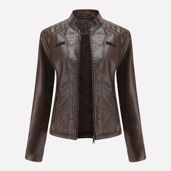Chaqueta de Cuero Estilosa para Mujeres