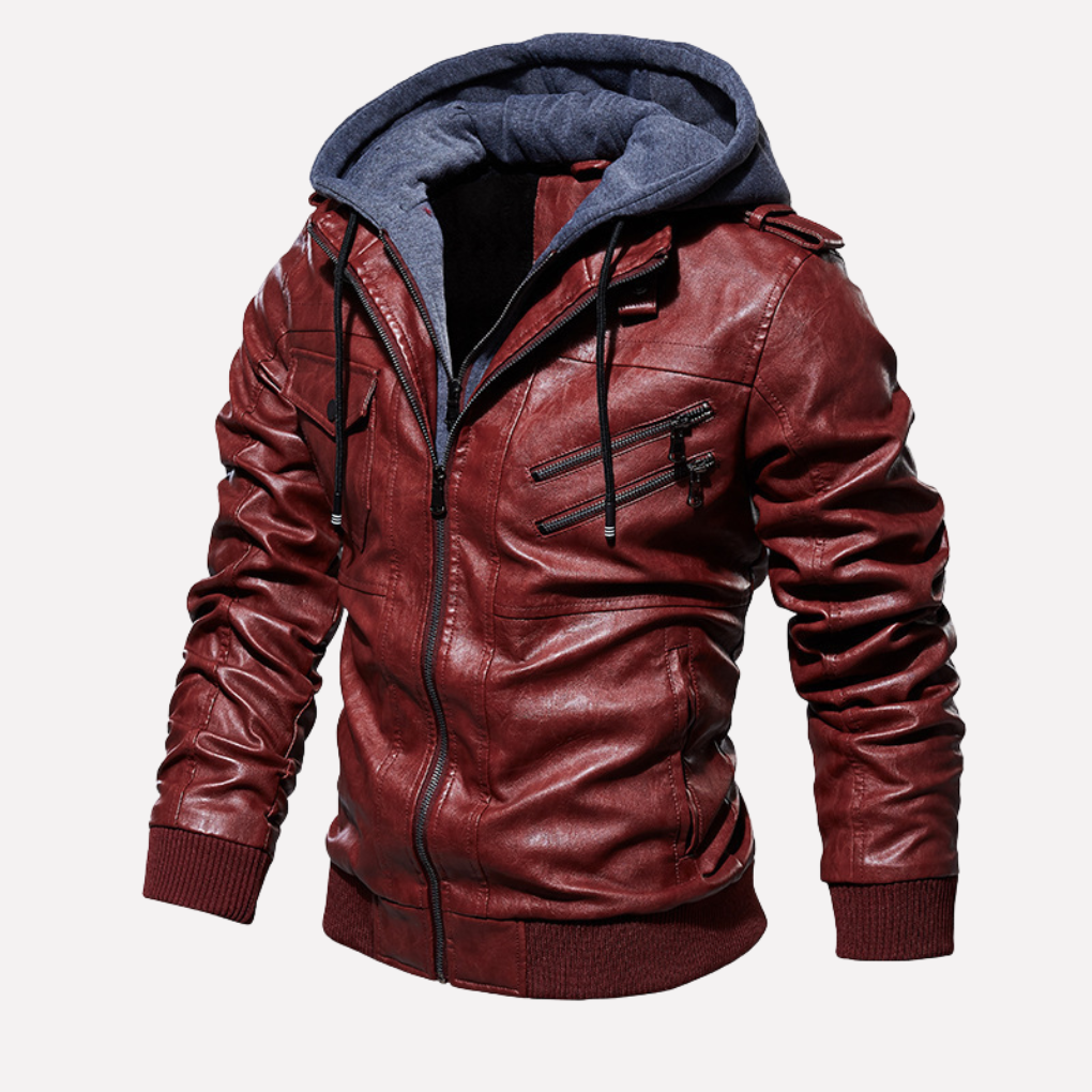 Abrigo de invierno para hombres con cuello de pelo