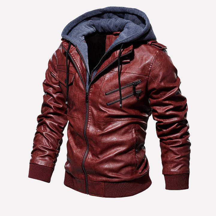 Abrigo de invierno para hombres con cuello de pelo