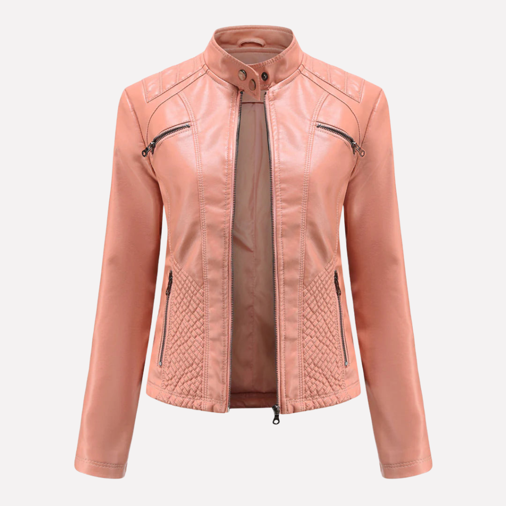 Chaqueta de Cuero Estilosa para Mujeres