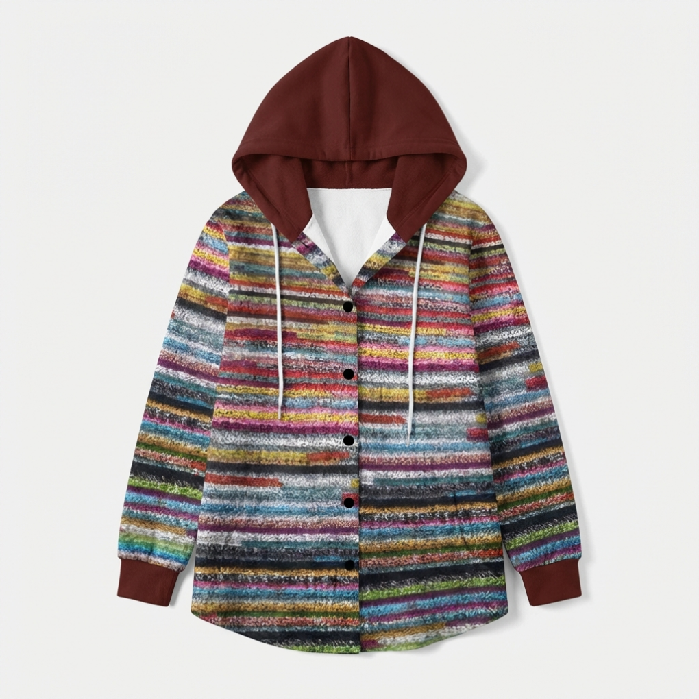 Cardigan de Invierno con Capucha para Mujeres