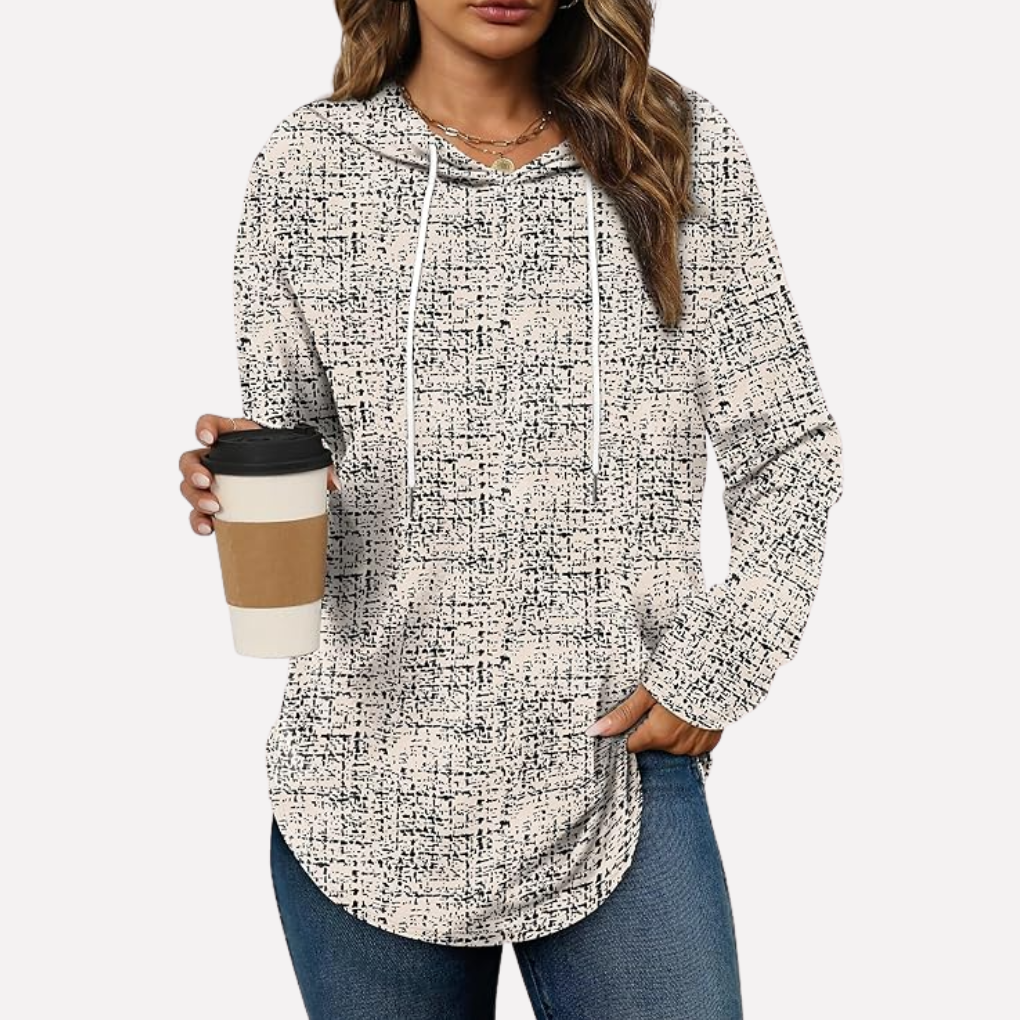 Sudadera de Manga Larga con Cuello Redondo para Mujeres
