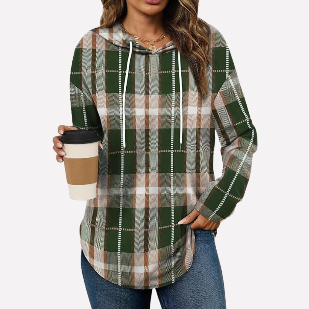 Sudadera de Manga Larga con Cuello Redondo para Mujeres